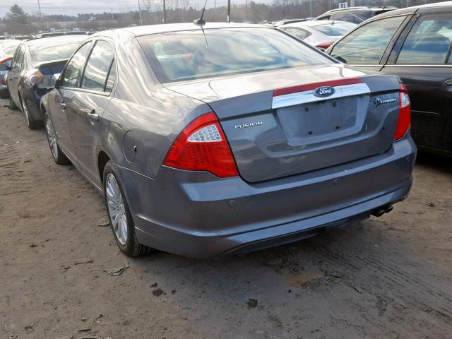 3FADP0L32AR380520 - 2010 FORD FUSION HYB GRAY photo 3