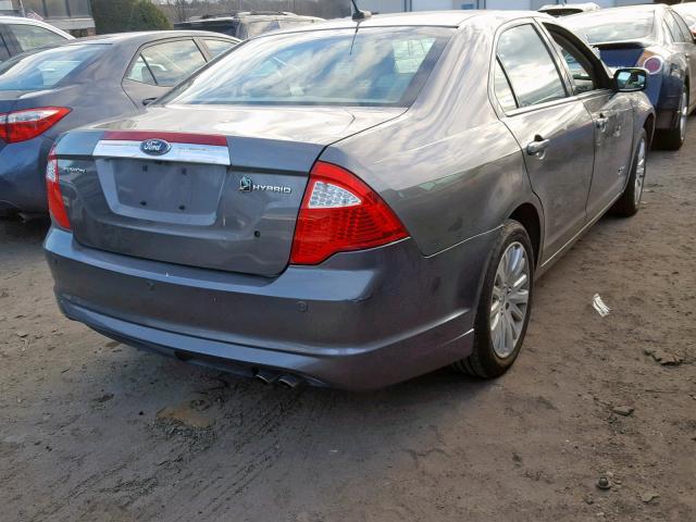 3FADP0L32AR380520 - 2010 FORD FUSION HYB GRAY photo 4