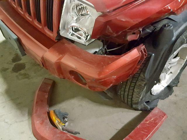 1J8HG48K46C330560 - 2006 JEEP COMMANDER RED photo 9