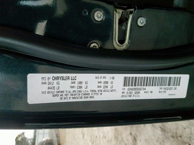 1B3HB28B58D667344 - 2008 DODGE CALIBER GRAY photo 10