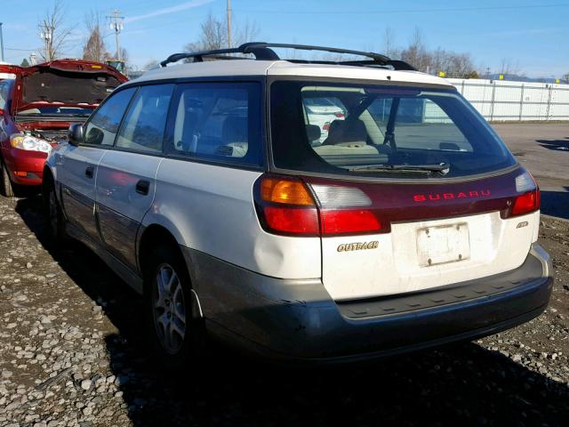 4S3BH665527626225 - 2002 SUBARU LEGACY OUT WHITE photo 3