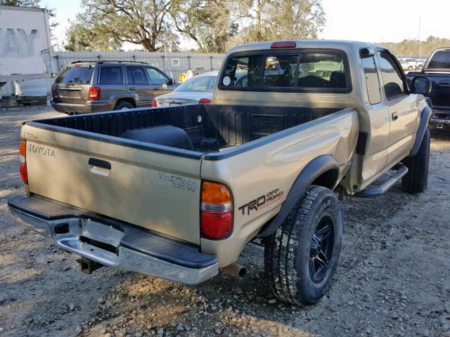 5TEWN72N44Z422615 - 2004 TOYOTA TACOMA XTR 金色 照片 4