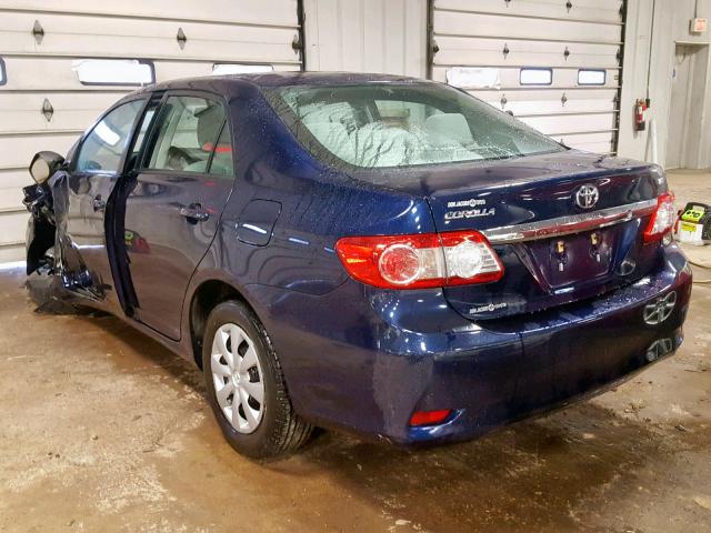 2T1BU4EE6BC539174 - 2011 TOYOTA COROLLA BA BLUE photo 3