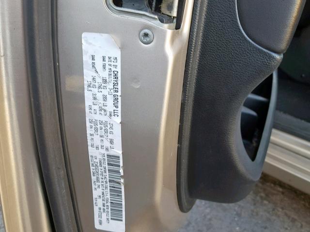 2C4RDGEG0ER106066 - 2014 DODGE GRAND CARA GOLD photo 10