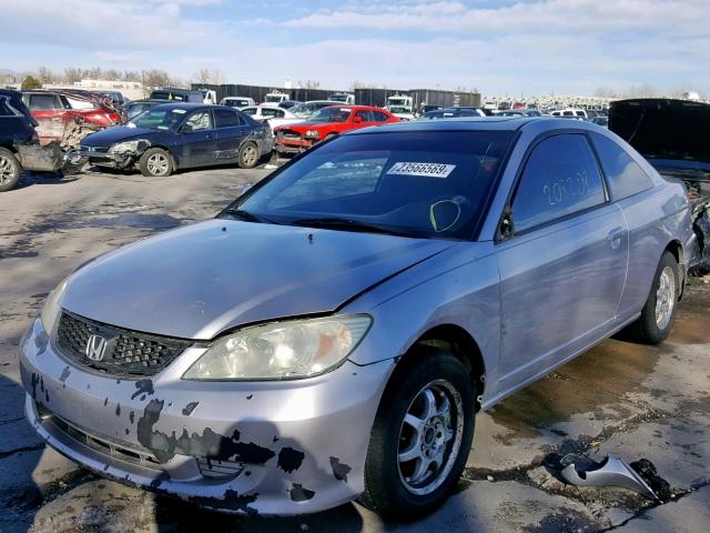 1HGEM22954L031235 - 2004 HONDA CIVIC EX SILVER photo 2