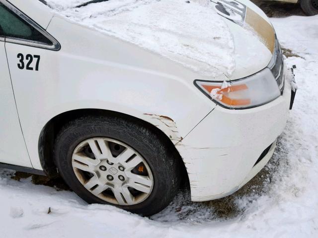 5FNRL5H22DB090146 - 2013 HONDA ODYSSEY LX თეთრი ფოტო 9