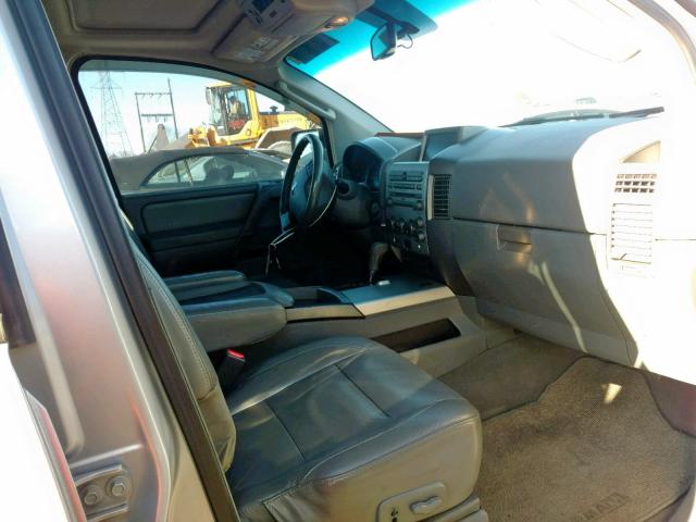 5N1BA08C27N710062 - 2007 NISSAN ARMADA SE SILVER photo 5