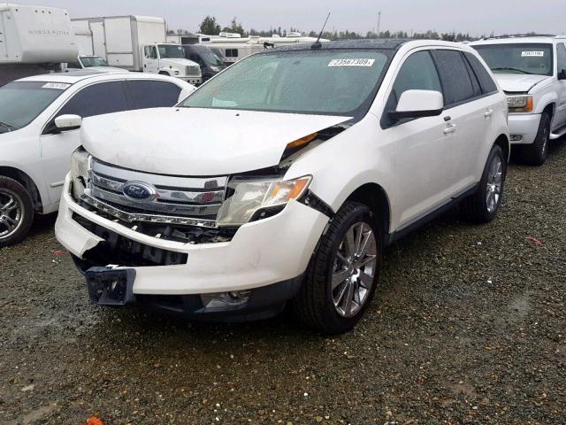 2FMDK38C89BA83356 - 2009 FORD EDGE SEL WHITE photo 2