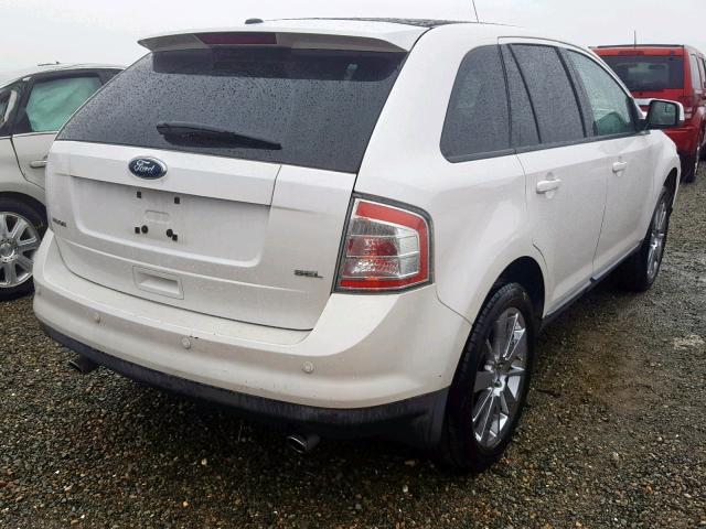 2FMDK38C89BA83356 - 2009 FORD EDGE SEL WHITE photo 4