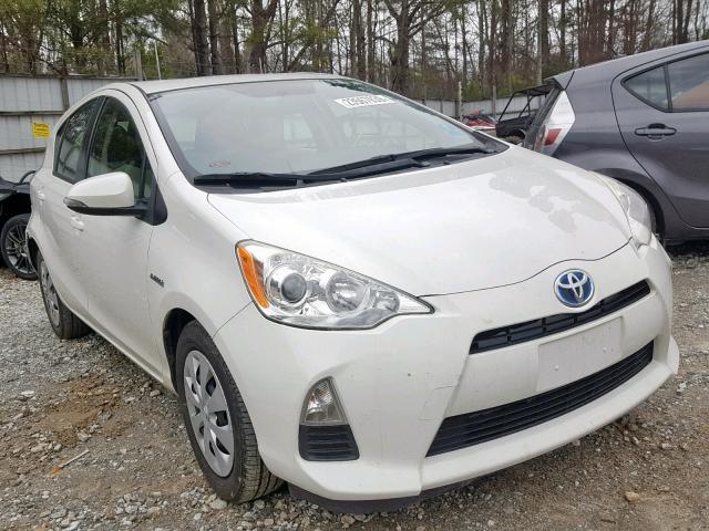 JTDKDTB38E1557715 - 2014 TOYOTA PRIUS C WHITE photo 1