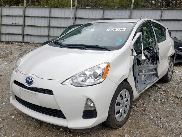 JTDKDTB38E1557715 - 2014 TOYOTA PRIUS C WHITE photo 9