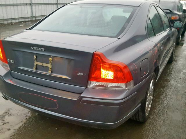 YV1RS592662539569 - 2006 VOLVO S60 2.5T GRAY photo 4