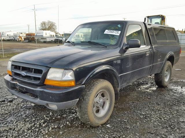 1FTZR11V3YPA75615 - 2000 FORD RANGER BLACK photo 2