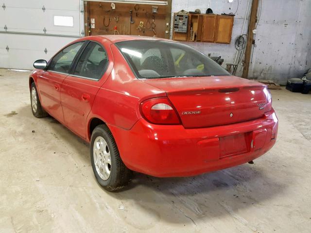 1B3ES56C03D188225 - 2003 DODGE NEON SXT RED photo 3