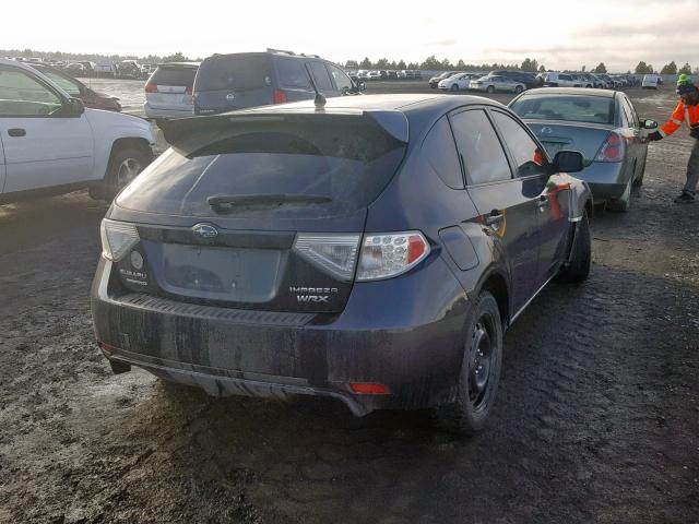 JF1GR7E61BG826835 - 2011 SUBARU IMPREZA WR GRAY photo 4