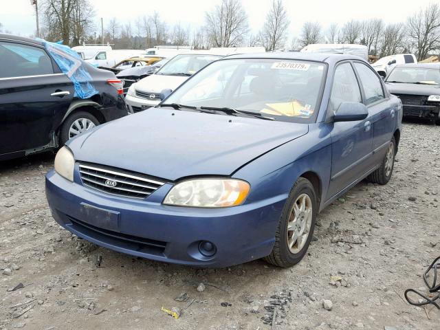 KNAFB121235251851 - 2003 KIA SPECTRA BA BLUE photo 2