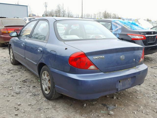 KNAFB121235251851 - 2003 KIA SPECTRA BA BLUE photo 3