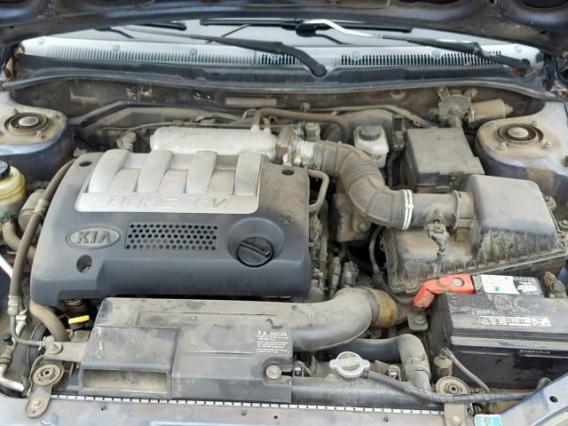 KNAFB121235251851 - 2003 KIA SPECTRA BA BLUE photo 7