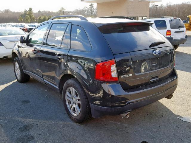 2FMDK3GC8BBB33602 - 2011 FORD EDGE SE BLACK photo 3