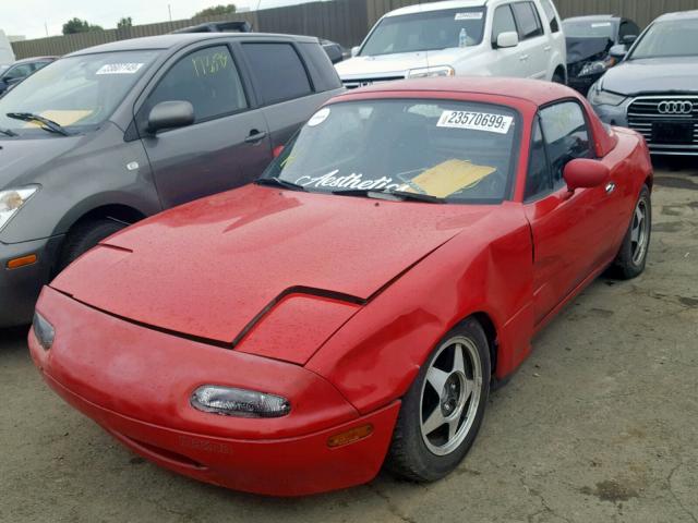 JM1NA3512L0147141 - 1990 MAZDA MX-5 MIATA RED photo 2