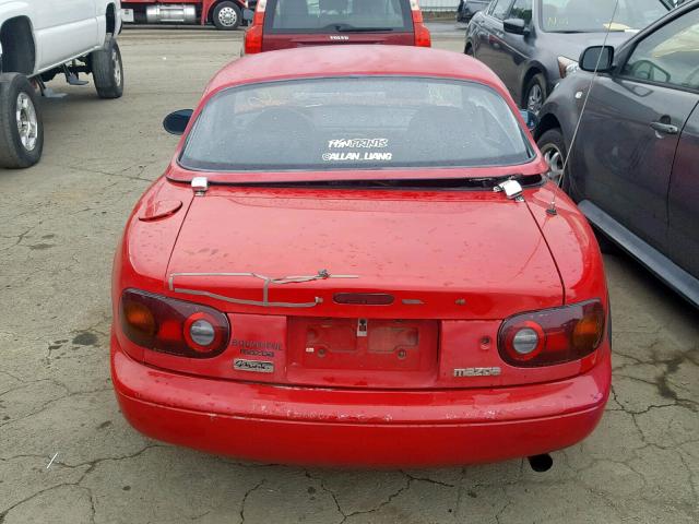 JM1NA3512L0147141 - 1990 MAZDA MX-5 MIATA RED photo 6