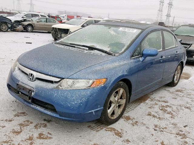 1HGFA16816L000303 - 2006 HONDA CIVIC EX BLUE photo 2