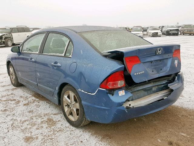 1HGFA16816L000303 - 2006 HONDA CIVIC EX BLUE photo 3