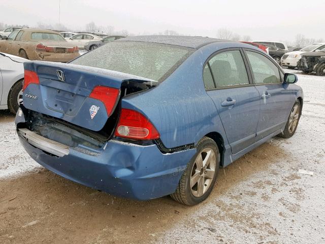 1HGFA16816L000303 - 2006 HONDA CIVIC EX BLUE photo 4