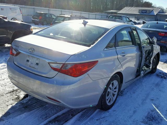 5NPEB4AC8DH544402 - 2013 HYUNDAI SONATA GLS SILVER photo 4