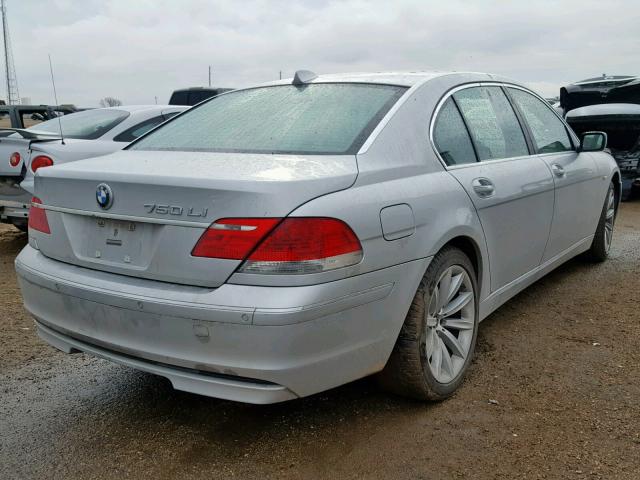 WBAHN83507DT67863 - 2007 BMW 750 SILVER photo 4