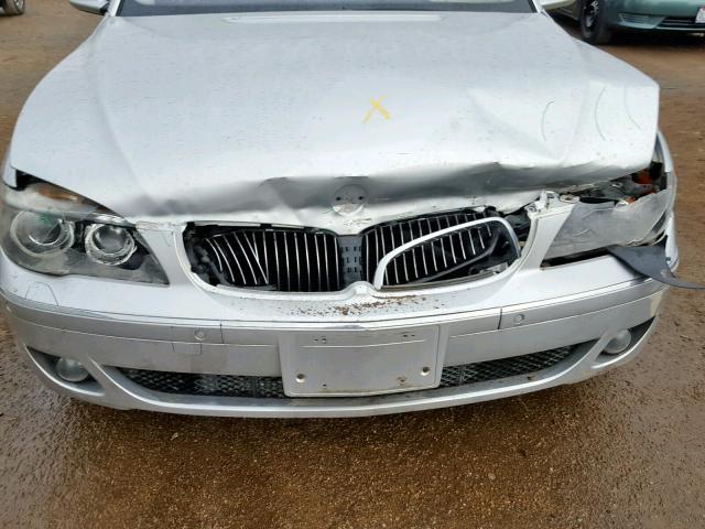 WBAHN83507DT67863 - 2007 BMW 750 SILVER photo 9