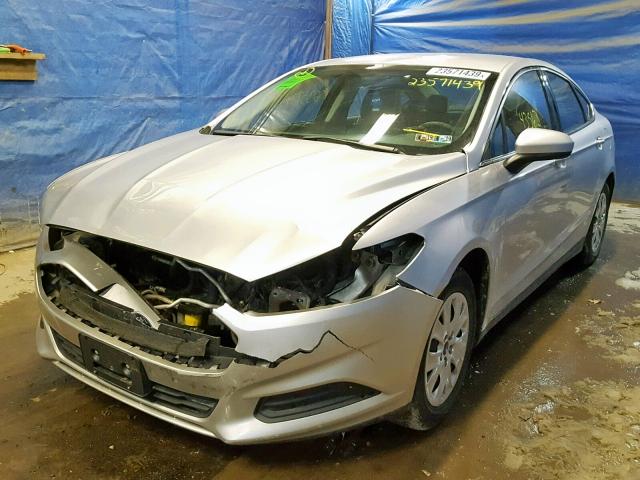 3FA6P0G72DR244060 - 2013 FORD FUSION S SILVER photo 2