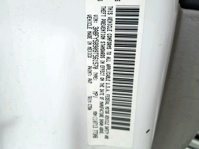 3A8FY58909T561570 - 2009 CHRYSLER PT CRUISER WHITE photo 10