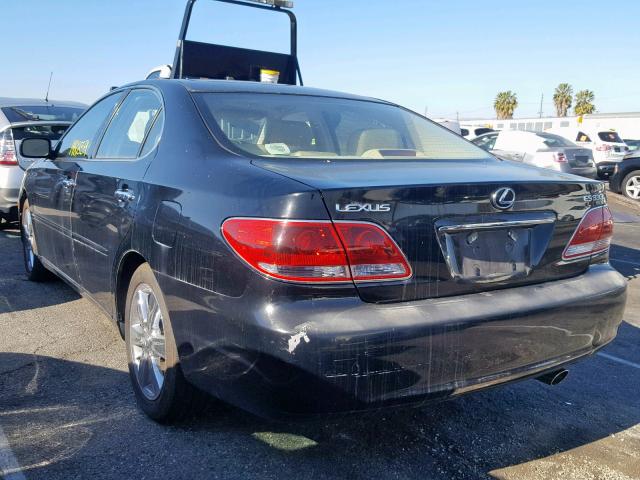 JTHBA30G755079373 - 2005 LEXUS ES 330 BLACK photo 3