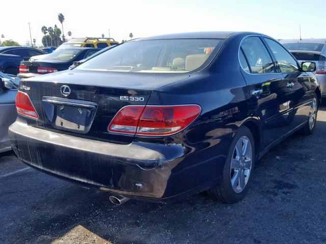 JTHBA30G755079373 - 2005 LEXUS ES 330 BLACK photo 4