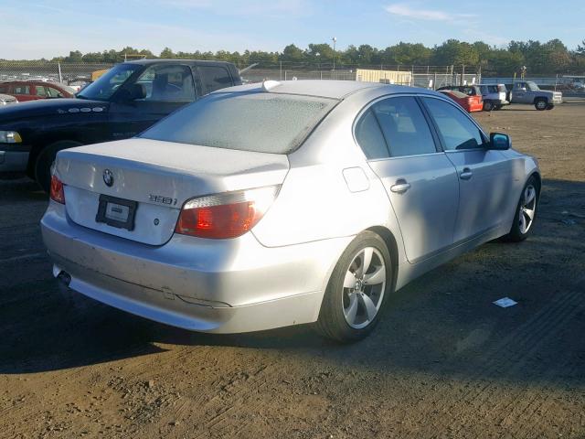 WBANE53536CK87267 - 2006 BMW 525 I SILVER photo 4