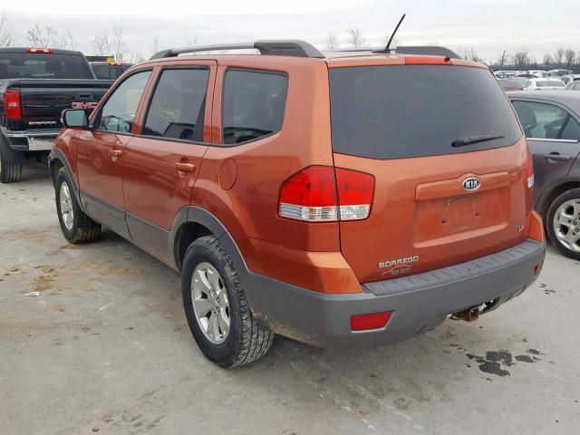 KNDJH741185009362 - 2009 KIA BORREGO LX ORANGE photo 3