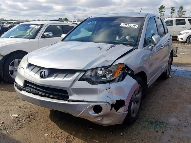 5J8TB18277A012235 - 2007 ACURA RDX GRAY photo 2