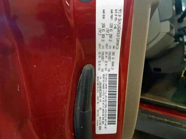 1J8HG48K06C254934 - 2006 JEEP COMMANDER Tünd qırmızı foto 10