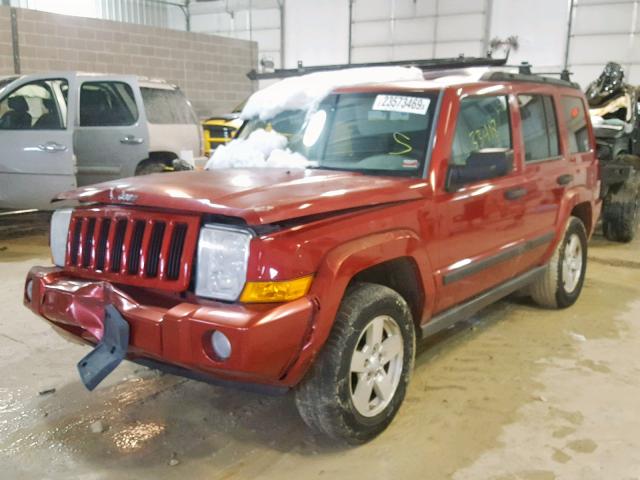 1J8HG48K06C254934 - 2006 JEEP COMMANDER Tünd qırmızı foto 2