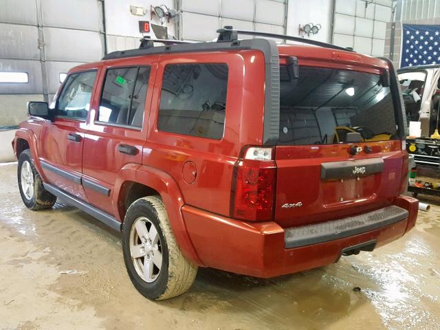 1J8HG48K06C254934 - 2006 JEEP COMMANDER Tünd qırmızı foto 3