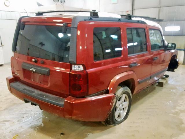 1J8HG48K06C254934 - 2006 JEEP COMMANDER Tünd qırmızı foto 4