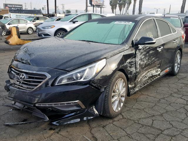 5NPE34AF8FH066850 - 2015 HYUNDAI SONATA SPO BLACK photo 2