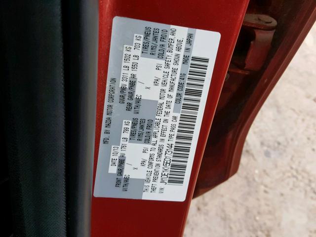 JM1DE1KY5E0173144 - 2014 MAZDA MAZDA2 SPO 红色 照片 10