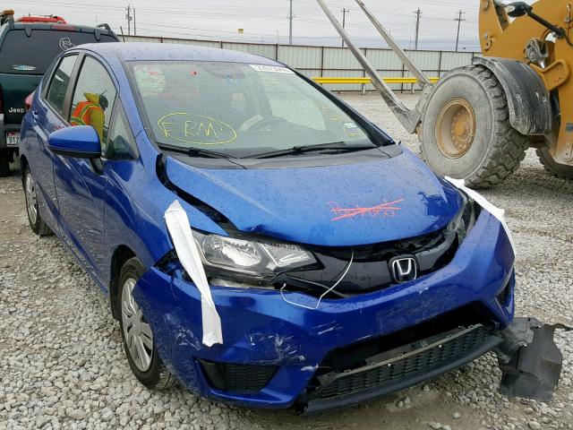 3HGGK5H5XFM774205 - 2015 HONDA FIT LX BLUE photo 1