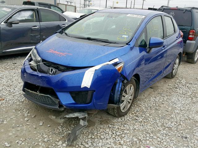 3HGGK5H5XFM774205 - 2015 HONDA FIT LX BLUE photo 2