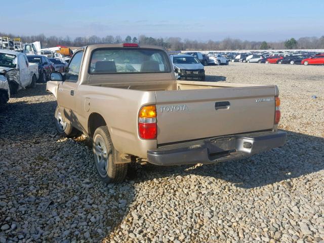 5TENL42N11Z804502 - 2001 TOYOTA TACOMA TAN photo 3