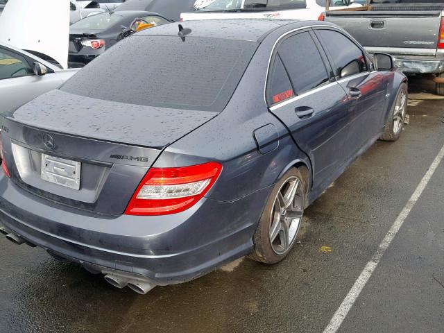 WDDGF77X99F322970 - 2009 MERCEDES-BENZ C 63 AMG GRAY photo 4