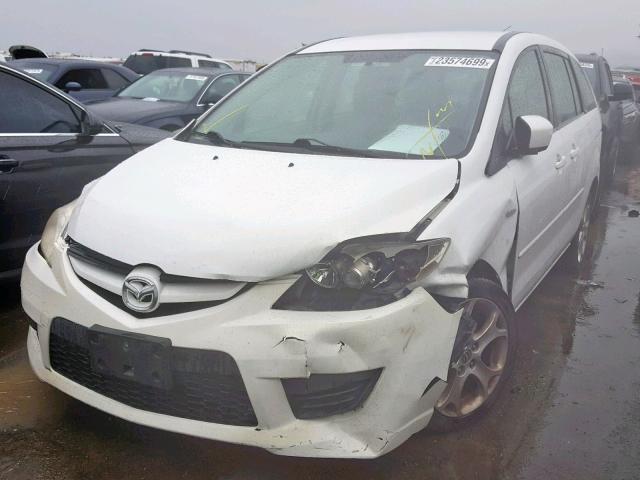 JM1CR293690344246 - 2009 MAZDA 5 WHITE photo 2