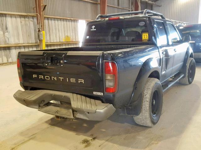 1N6ED27T04C429727 - 2004 NISSAN FRONTIER C BLACK photo 4